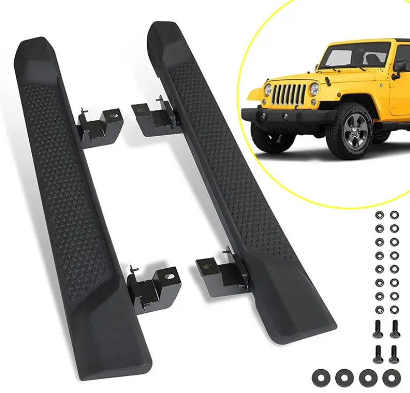 Marche pieds de protection pour Jeep Wrangler JK 07-17 JL 18-22, 1 paire, 2 portes, marchepieds latéraux