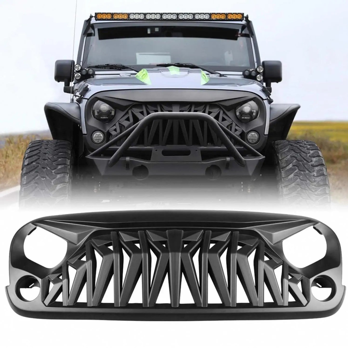 Calandre angry birds jeep wrangler jk 2007/2018 abs