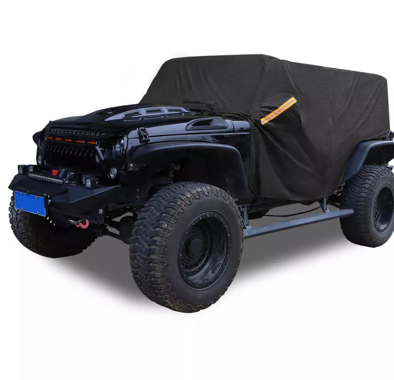 Housse de cabine pour Jeep Wrangler, JK, JL, Hardtop 2, 4 portes, 2007-2021, extérieur 210D, 420D, Oxford avec fermeture à glissière pour porte de conducteur