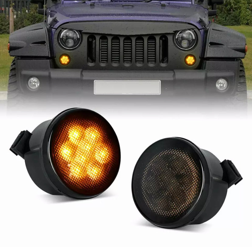 Clignotants led noir jeep Wrangler jk 2007/2018