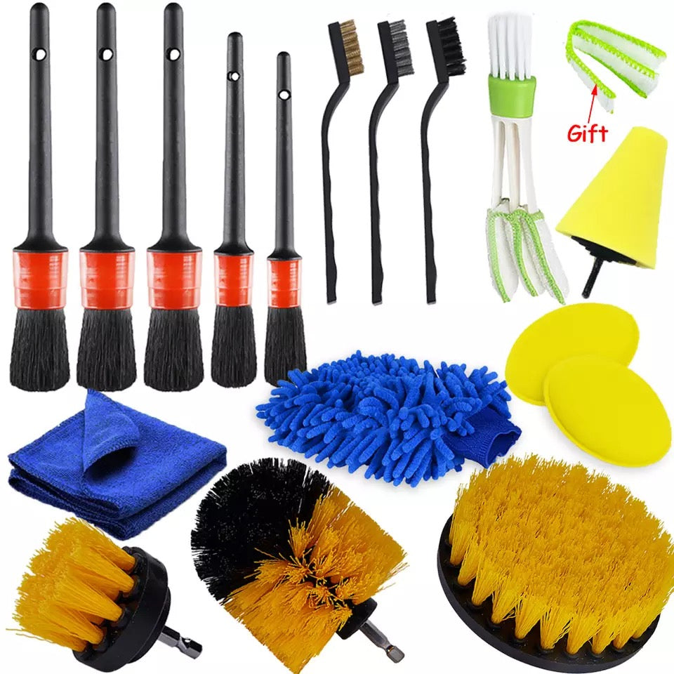 Kit Brosse de nettoyage pour voiture, épurateur de poussière, pinceau de finition