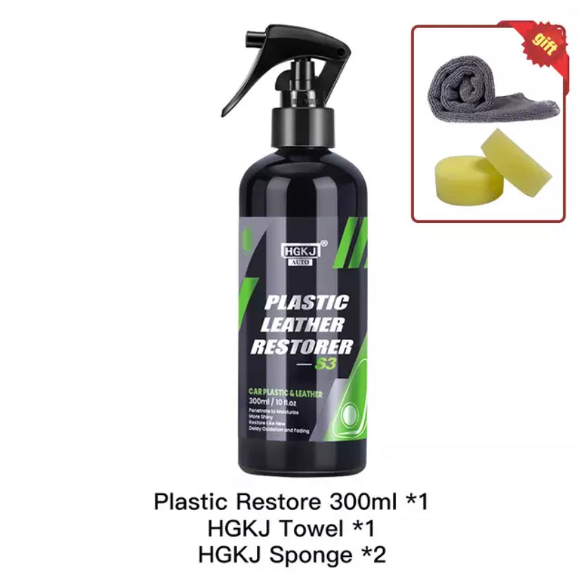Nettoyeur d'Intérieur de Voiture en Plastique, Restauration Super Brillante, Maintien Durable de la Brillance, Détail Automatique, Protection Rapide du Revêtement