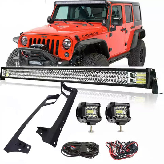 Kit Barre à led + fixations jeep Wrangler Jk 2007/2018